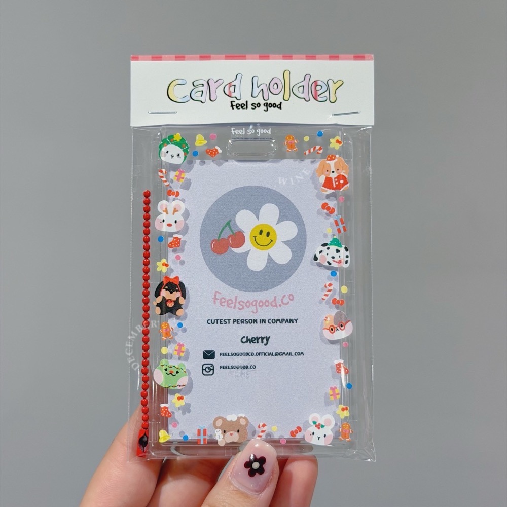 Dec.wine_【泰國代購】feelsogood🌝透明硬殼悠遊卡套｜彈簧繩卡套|偶像卡套gogoro鑰匙卡追星小卡-規格圖3