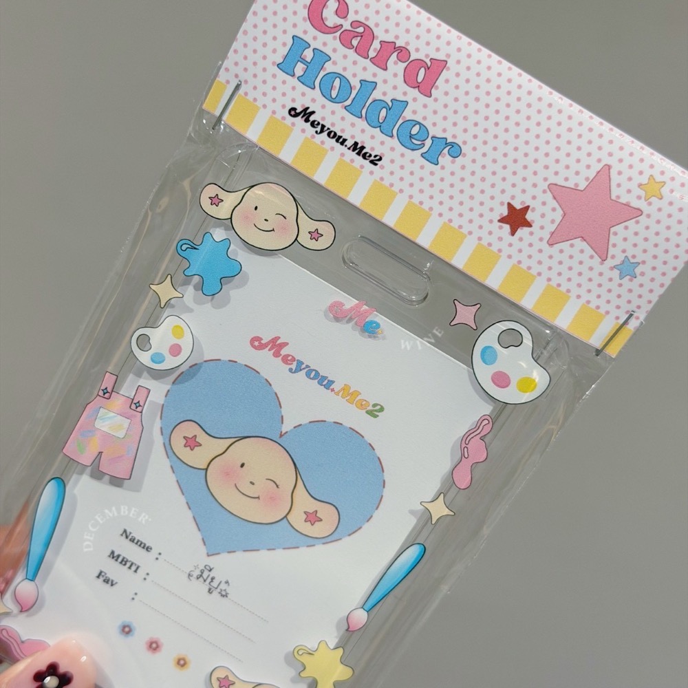Dec.wine_【泰國代購】meyou.me2 💌透明硬殼悠遊卡套｜彈簧繩卡套|偶像卡套gogoro鑰匙卡追星小卡-細節圖2