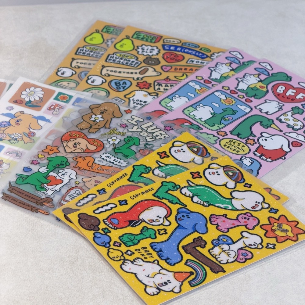 Dec.wine_【泰國代購】ssktmmee🐶 文創貼紙 手帳貼紙 可愛貼紙 文青貼紙 小狗貼紙-細節圖2