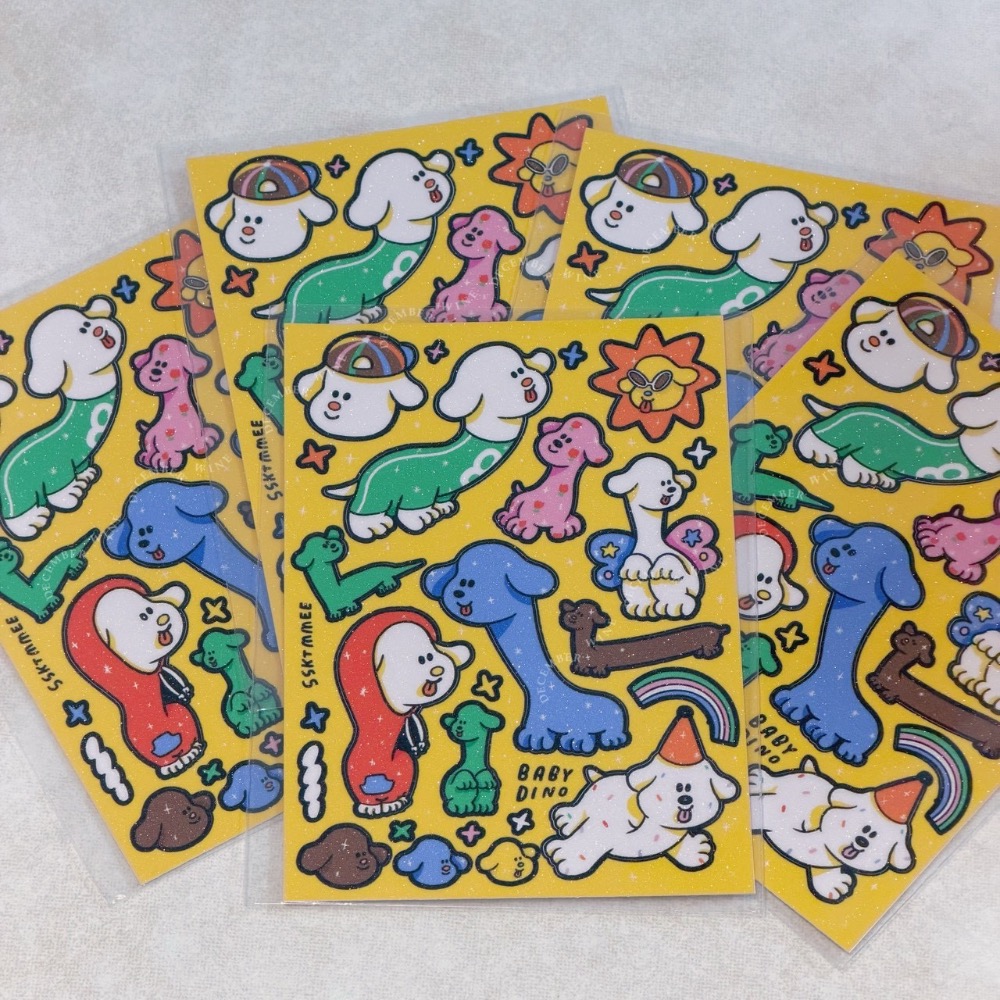 Dec.wine_【泰國代購】ssktmmee🐶 文創貼紙 手帳貼紙 可愛貼紙 文青貼紙 小狗貼紙-規格圖2