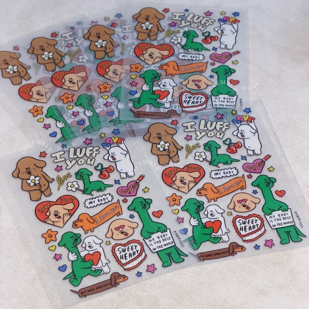 Dec.wine_【泰國代購】ssktmmee🐶 文創貼紙 手帳貼紙 可愛貼紙 文青貼紙 小狗貼紙-規格圖2