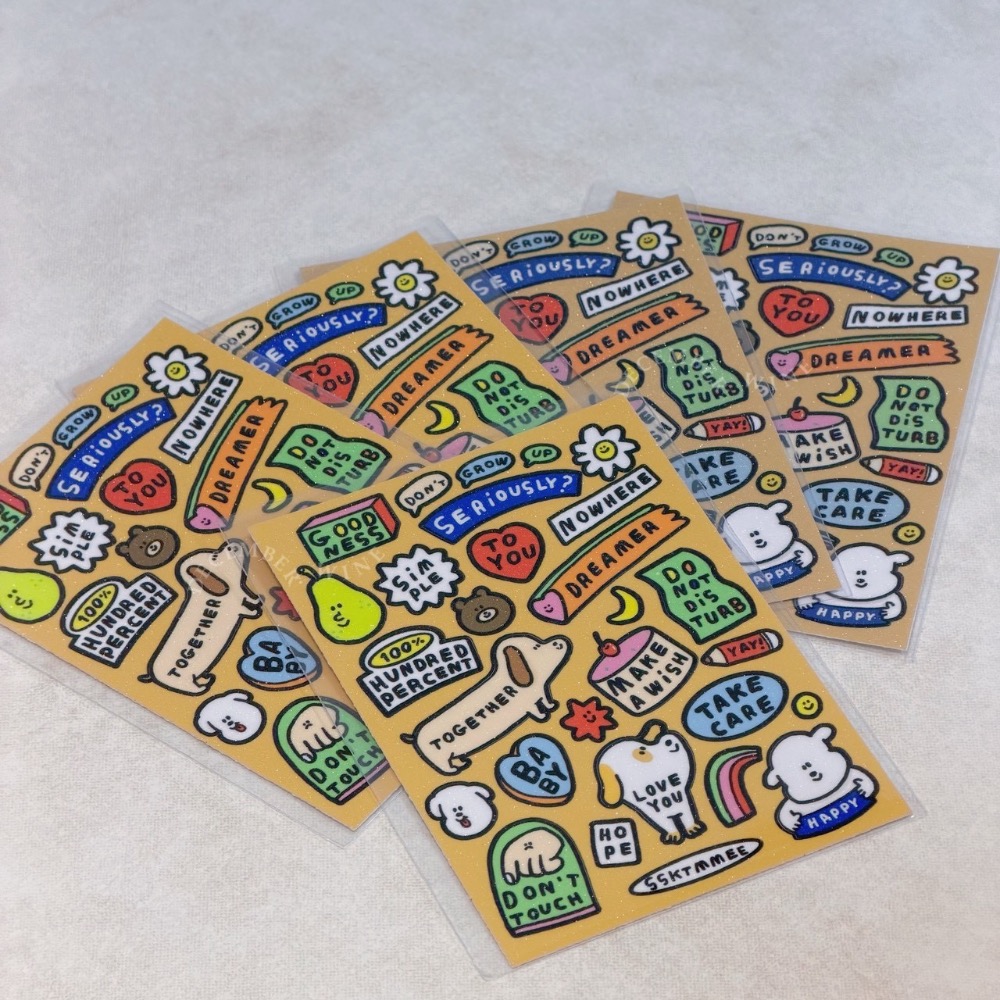 Dec.wine_【泰國代購】ssktmmee🐶 文創貼紙 手帳貼紙 可愛貼紙 文青貼紙 小狗貼紙-規格圖2