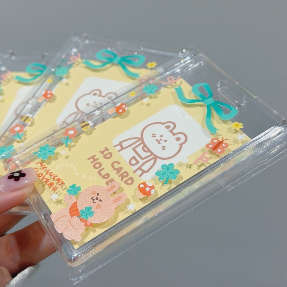 Dec.wine_【泰國代購】puddingnomm透明硬殼悠遊卡套｜彈簧繩卡套|偶像卡套gogoro鑰匙卡追星小卡-細節圖3