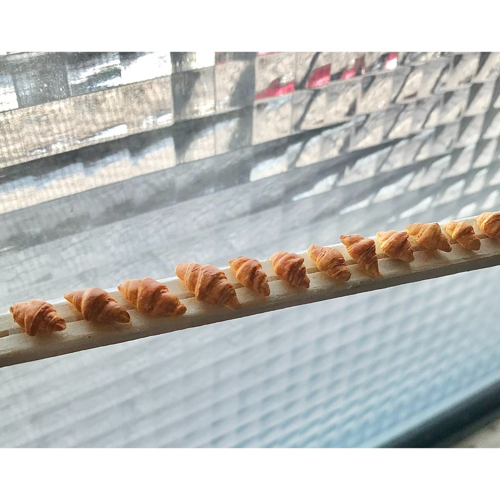 【二諾手作】黏土製迷你牛角可頌 袖珍模型 仿真麵包-細節圖2