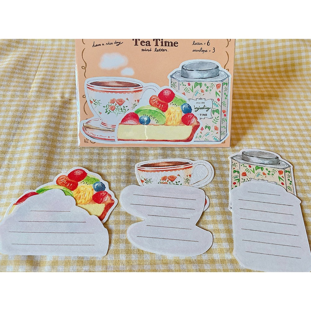 【古川紙工】少女時光下午茶造型信紙組 水果塔 大吉嶺紅茶 便箋-細節圖3