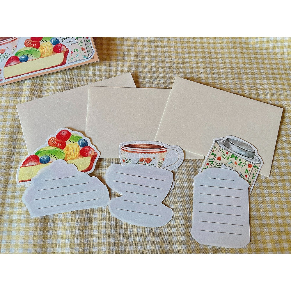 【古川紙工】少女時光下午茶造型信紙組 水果塔 大吉嶺紅茶 便箋-細節圖4