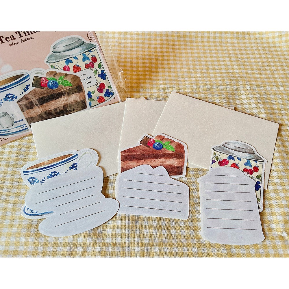 【日本古川紙工】少女時光下午茶造型信紙組 巧克力蛋糕 莓果茶 便箋-細節圖6