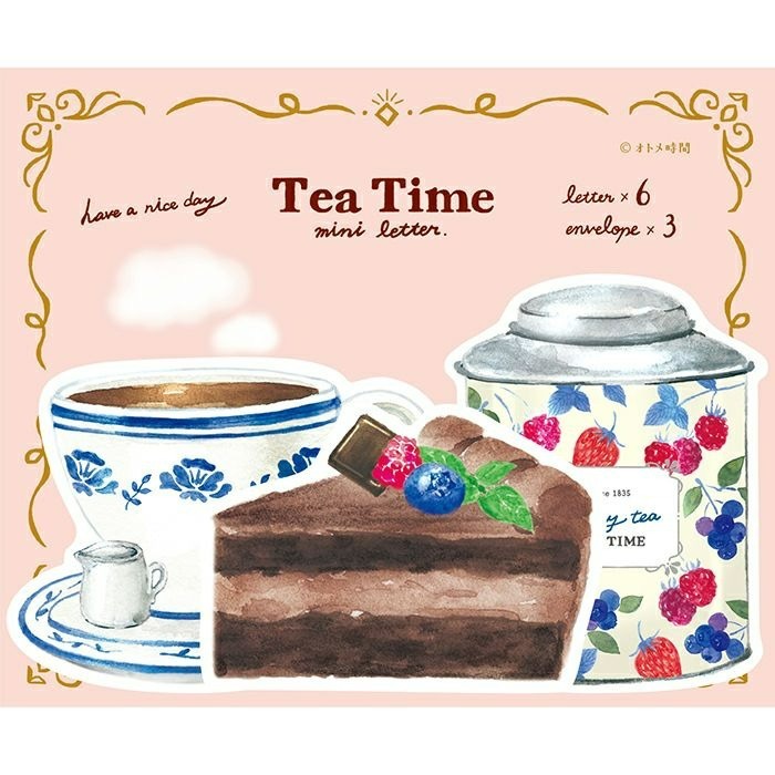 【日本古川紙工】少女時光下午茶造型信紙組 巧克力蛋糕 莓果茶 便箋-細節圖7