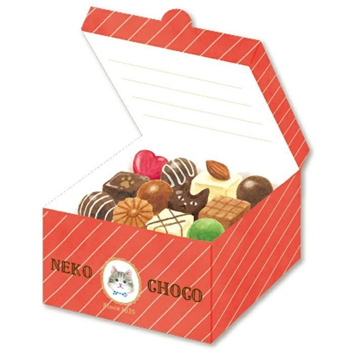 【日本古川紙工】少女時光下午茶信紙組 貓咪巧克力 便箋-細節圖5