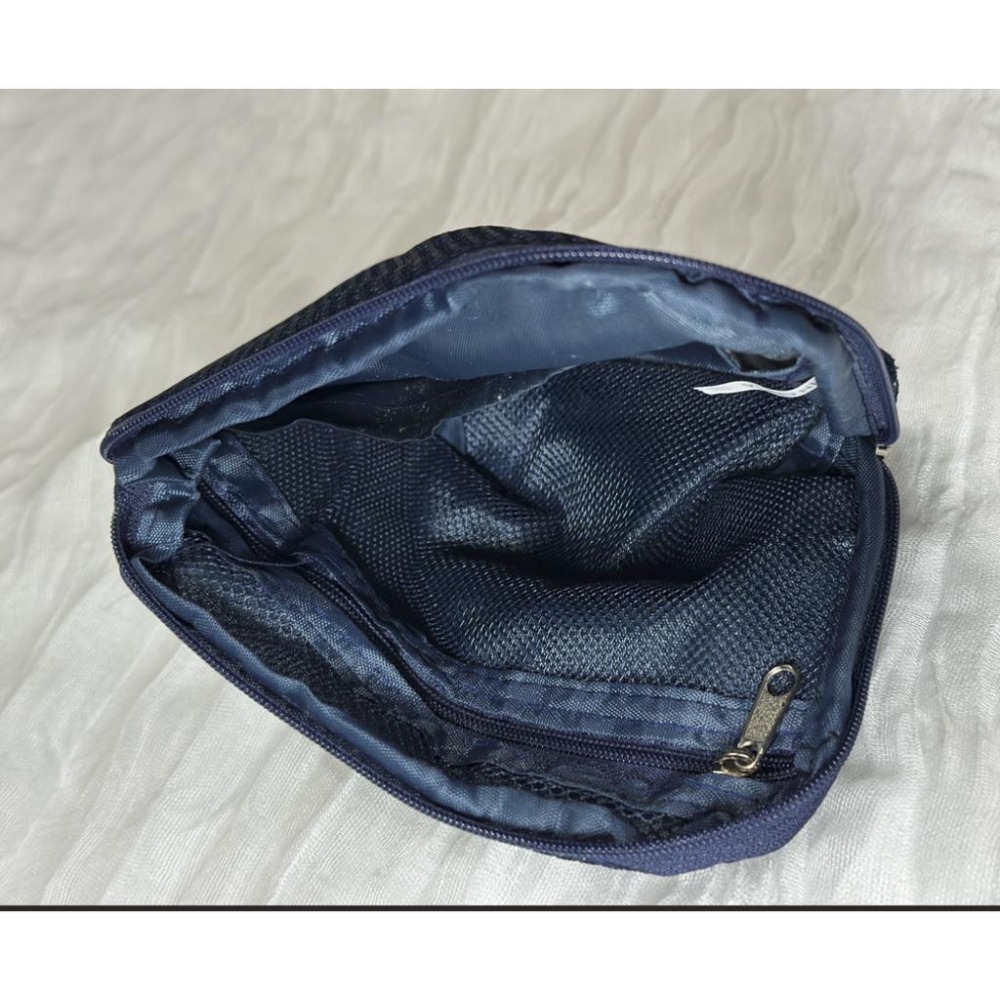 TRAVEL 韓版旅行用收納小包 線材包 蜂巢網格透氣包 3C收納包 深藍色-細節圖3