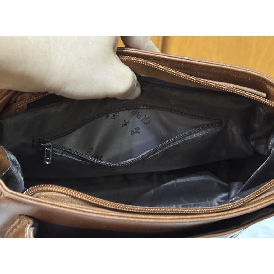 小容量斜背包 棕色包 氣質小包 皮質包包 單肩包 手提包 學院風 文青風-細節圖6