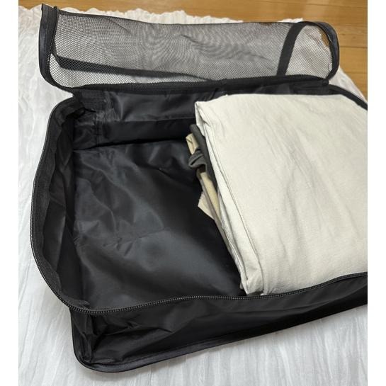 黑色衣物收納袋 旅行用 網格透氣衣物收納袋 旅行收納包-細節圖5