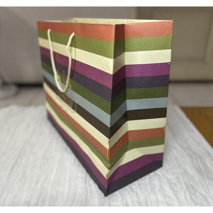 COACH條紋經典紙袋 大型紙袋 美國帶回 40x33x16.3cm-細節圖6