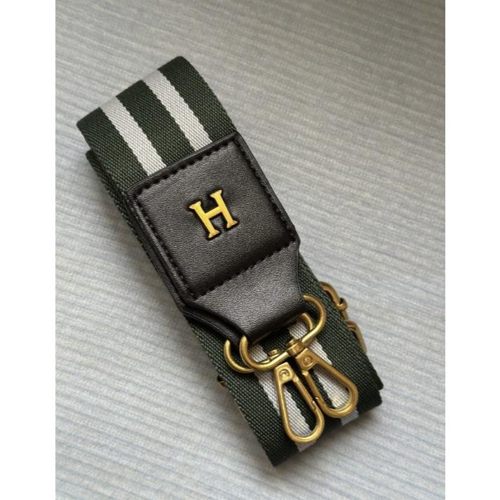 GRACEGIFT 哈利波特紀念商品 史萊哲林 蛇院 布質側背包 側背包雙背帶 深綠色包包-細節圖7