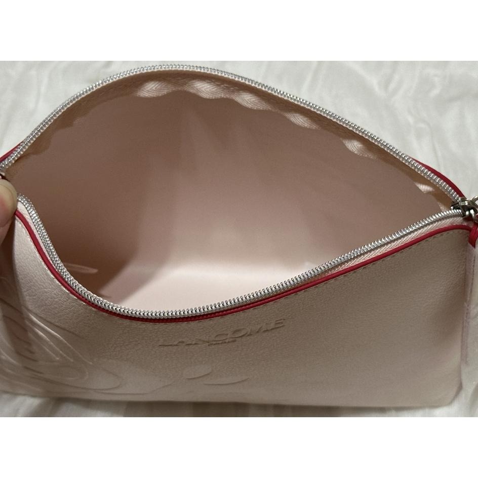 LANCOME 蘭蔻專櫃贈品 化妝包 大容量洗漱包 便攜 質感手拿包  刷具包 萬用包 法式玫瑰-細節圖6