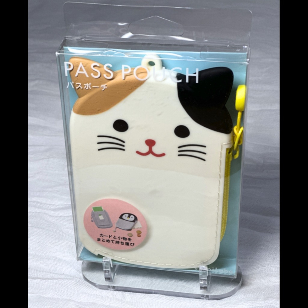 全新 日本 LIHIT LAB PuniLabo 三花貓 布偶貓 動物造型 卡片套零錢包-細節圖2