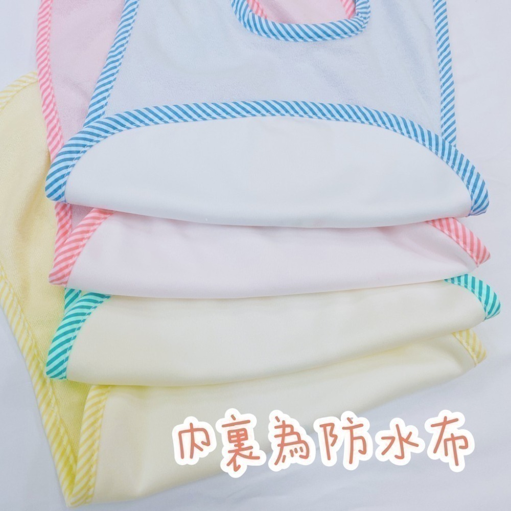 台灣製 🔥 童馨 開扣式 圍兜 口水巾 可愛花圖案 背布防水 台灣製造 圍兜兜 吃飯巾 0001-細節圖7