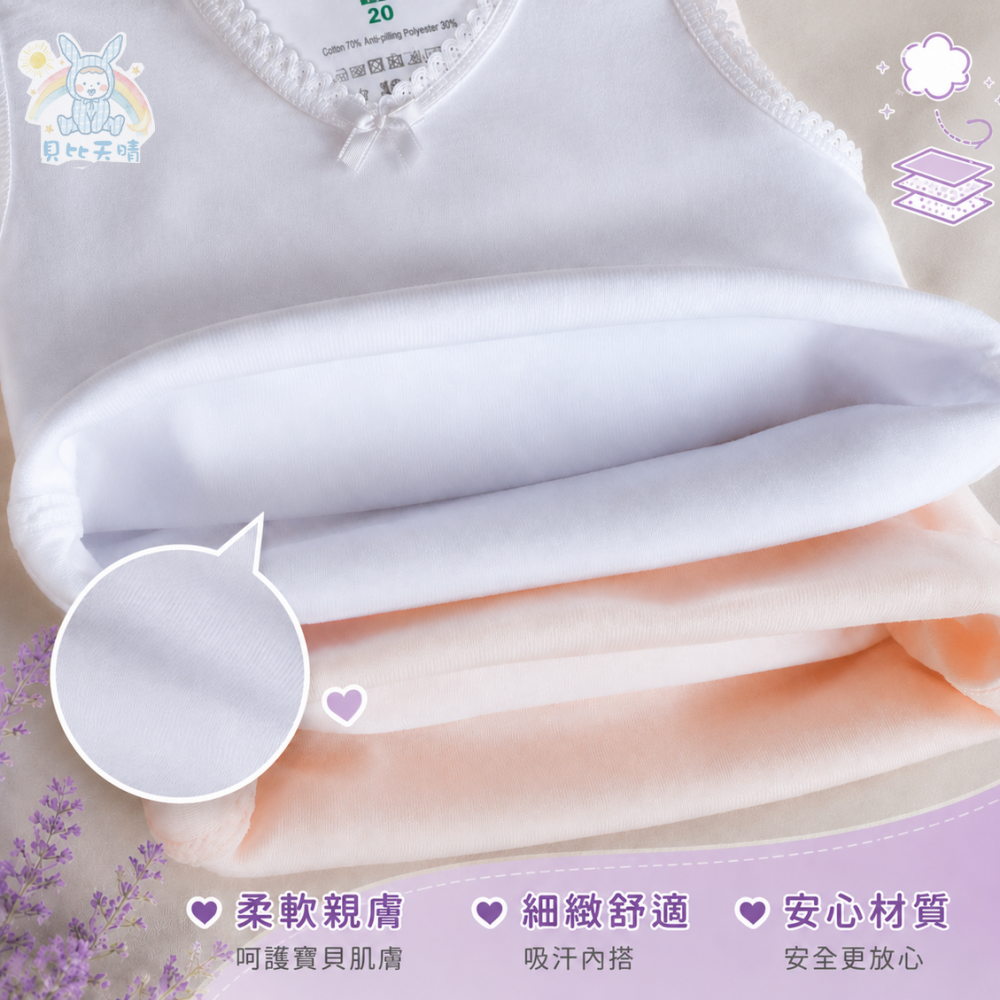 小三福 🌳  蕾絲女童背心 內搭背心 女童內衣 蕾絲背心 小女背心  女生背心 小女生背心 女內搭衣 855 895-細節圖4