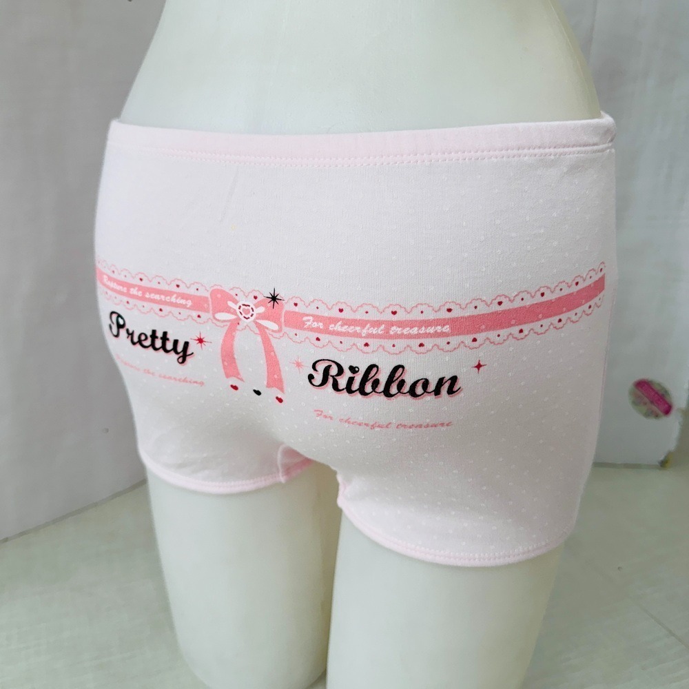 一王美 💈 女童 平口褲 小花蘋果 蝴蝶結 內褲 四角褲 安全 舒適 台灣製 女童四角褲 女童內褲 3574 3598-細節圖9