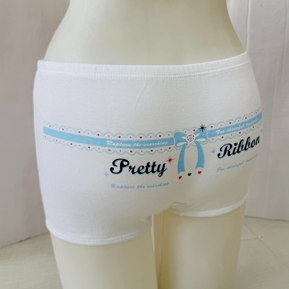 一王美 💈 女童 平口褲 小花蘋果 蝴蝶結 內褲 四角褲 安全 舒適 台灣製 女童四角褲 女童內褲 3574 3598-細節圖10