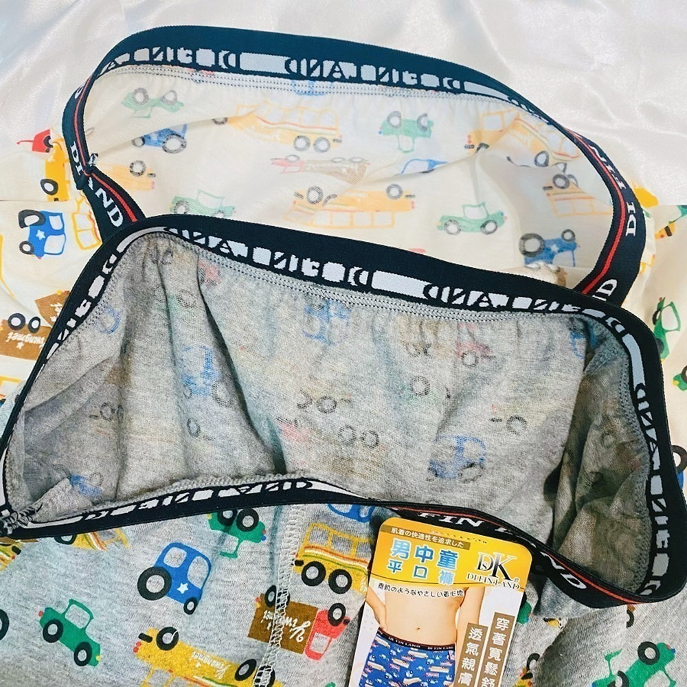 一王美 💈 男中童 平口褲 汽車Party 台灣製 內褲 四角褲 男童內褲 男童四角褲 幼稚園內褲 小學內褲 3482-細節圖6