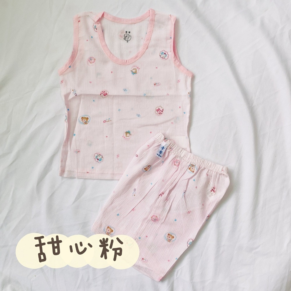 童馨 👶 麻紗 背心 套裝 涼款 居家服 春夏 睡衣 無袖 台灣製 嬰幼 1216-細節圖8
