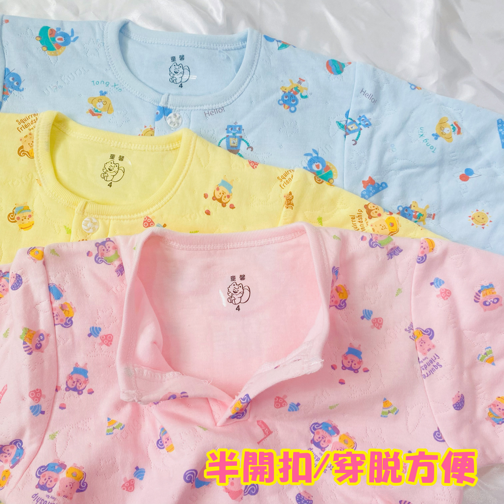 童馨 👶 半開 三層棉套裝 柔軟暖棉 秋冬可愛花 兒童 居家服 台灣製 暖棉長袖 暖棉長褲 3層棉款 3101-細節圖2