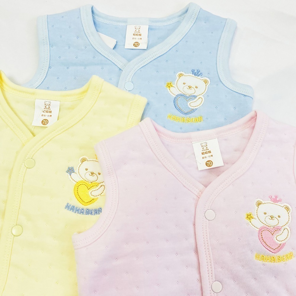 哈哈熊 🐻 春秋 加厚 小背心 保暖背心 秋冬花 親膚柔軟 寶寶背心 兒童背心 寶寶背心 022 023-細節圖2