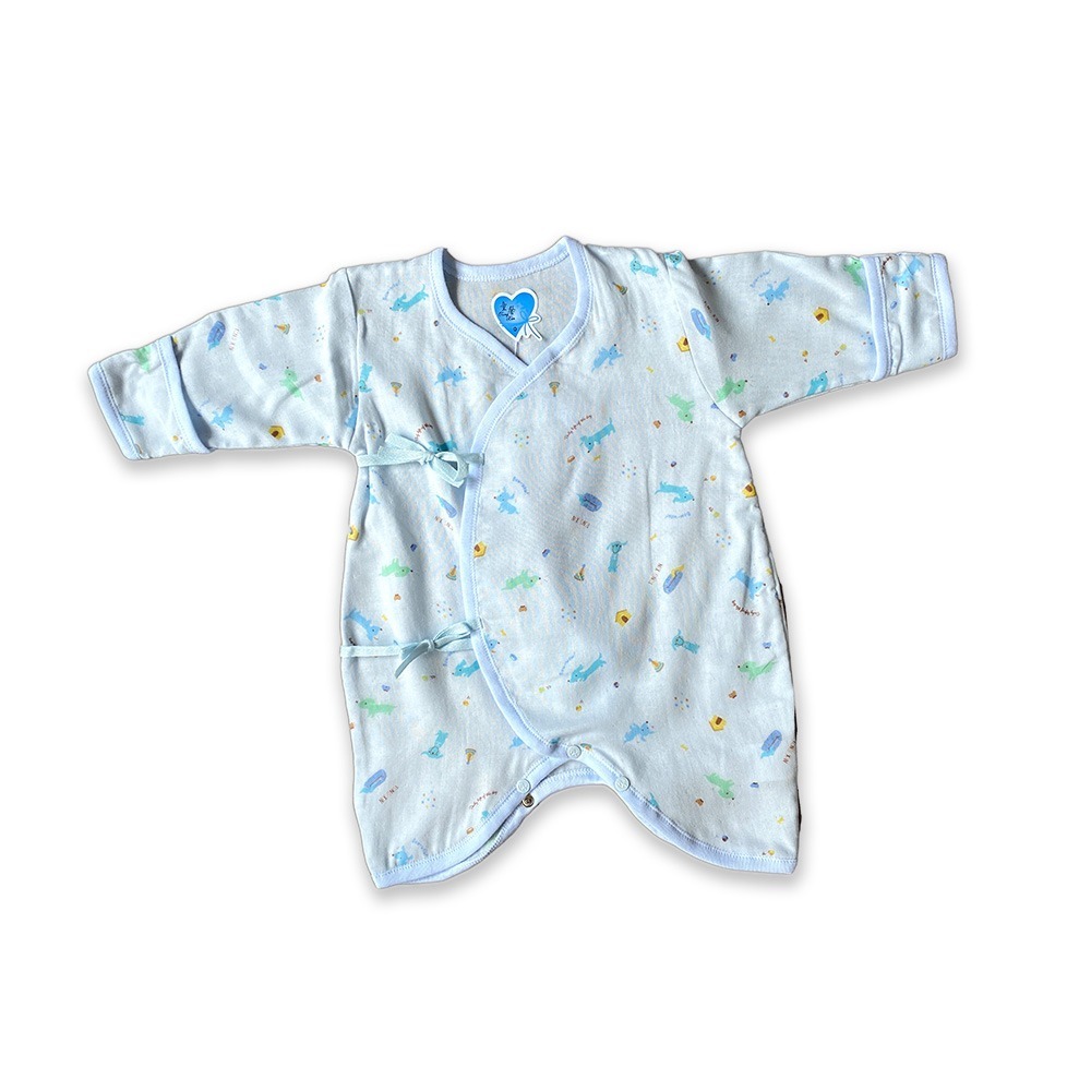 童馨 👶 麻紗 長袖 蝴蝶衣 春夏花 綁帶 紗布 包屁衣 紗布  舒適 新生兒 台灣製 1027-細節圖6