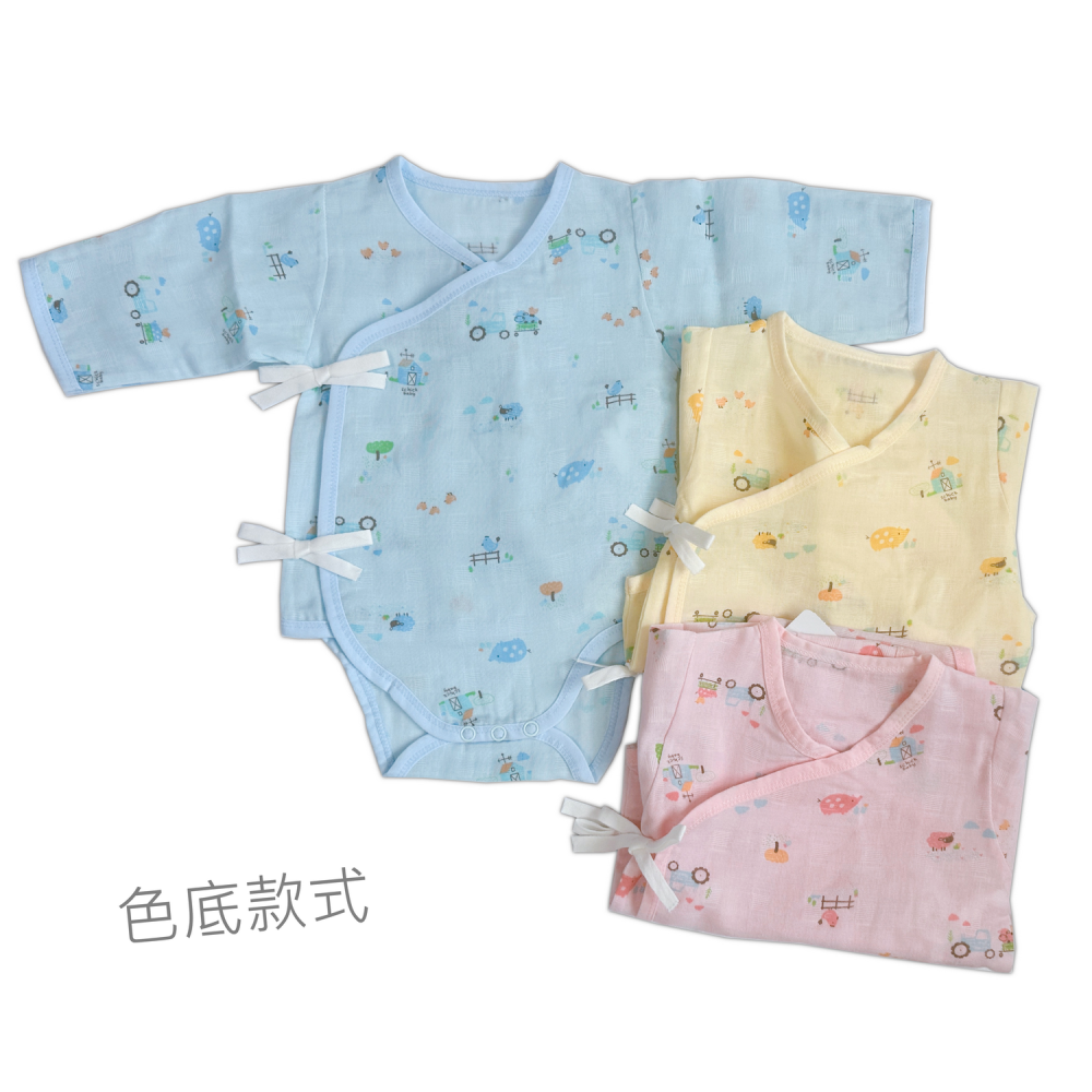 舒適寶貝 💛 綁帶包屁衣 紗布材質 透氣加倍  寶寶包屁衣 嬰兒包屁衣 紗布包屁衣 透氣包屁衣 11618 41618-細節圖2