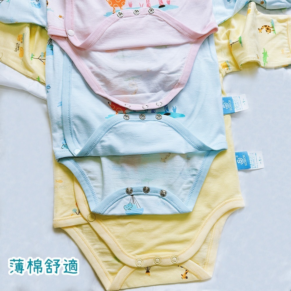 舒適寶貝 💛 開扣包屁衣 透氣加倍 寶寶包屁衣 寶寶連身衣 嬰兒包屁衣 綁帶包屁衣 嬰兒連身衣 長袖包屁衣 01623-細節圖4