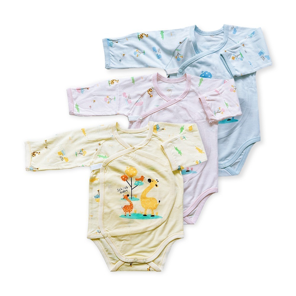 舒適寶貝 💛 開扣包屁衣 透氣加倍 寶寶包屁衣 寶寶連身衣 嬰兒包屁衣 綁帶包屁衣 嬰兒連身衣 長袖包屁衣 01623-細節圖7