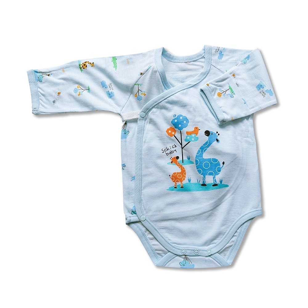 舒適寶貝 💛 開扣包屁衣 透氣加倍 寶寶包屁衣 寶寶連身衣 嬰兒包屁衣 綁帶包屁衣 嬰兒連身衣 長袖包屁衣 01623-細節圖8