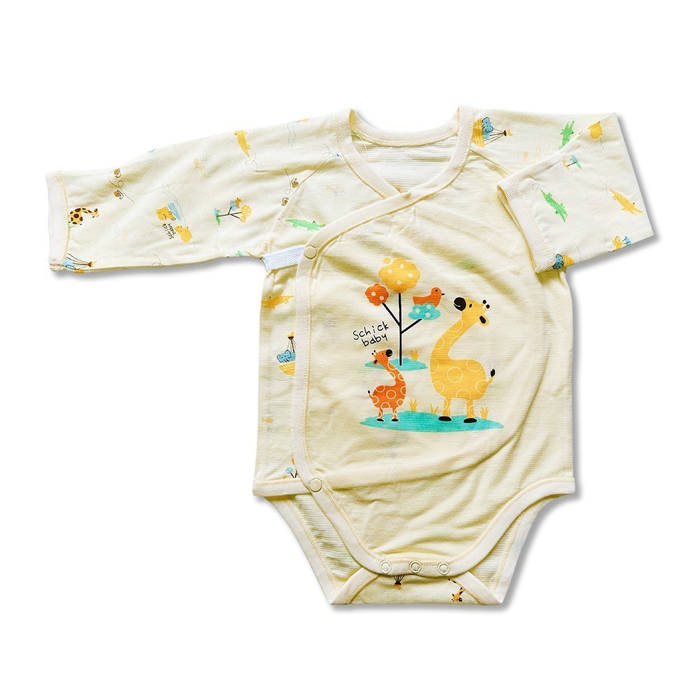 舒適寶貝 💛 開扣包屁衣 透氣加倍 寶寶包屁衣 寶寶連身衣 嬰兒包屁衣 綁帶包屁衣 嬰兒連身衣 長袖包屁衣 01623-細節圖10