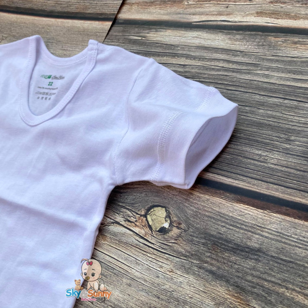 小三福 🌳 羅紋 男童 大人 汗衫 素面白 衛生衣 短袖 居家服 市場熱銷 台灣製 803 羅紋短袖 彈性短袖-細節圖4