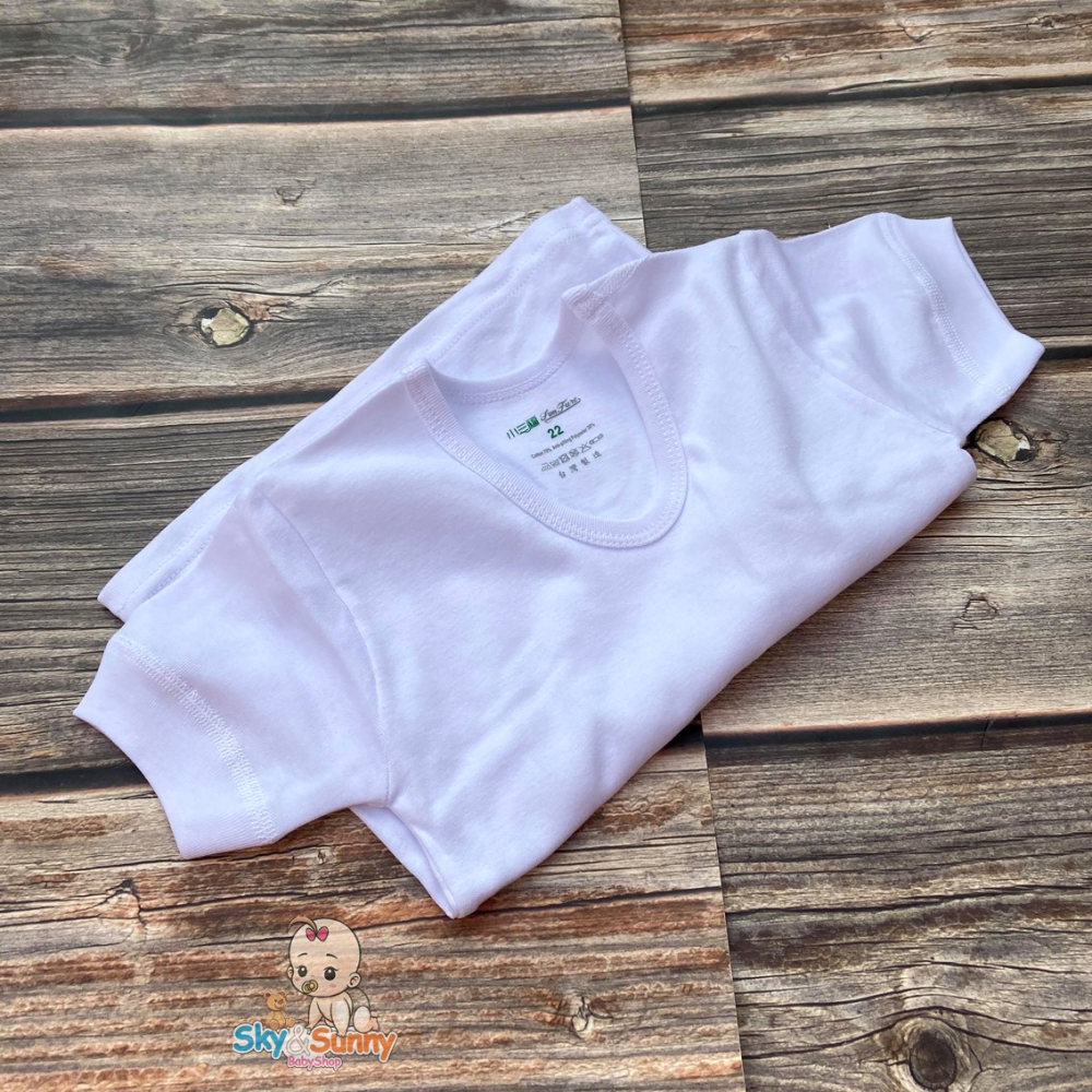 小三福 🌳 羅紋 男童 大人 汗衫 素面白 衛生衣 短袖 居家服 市場熱銷 台灣製 803 羅紋短袖 彈性短袖-細節圖5