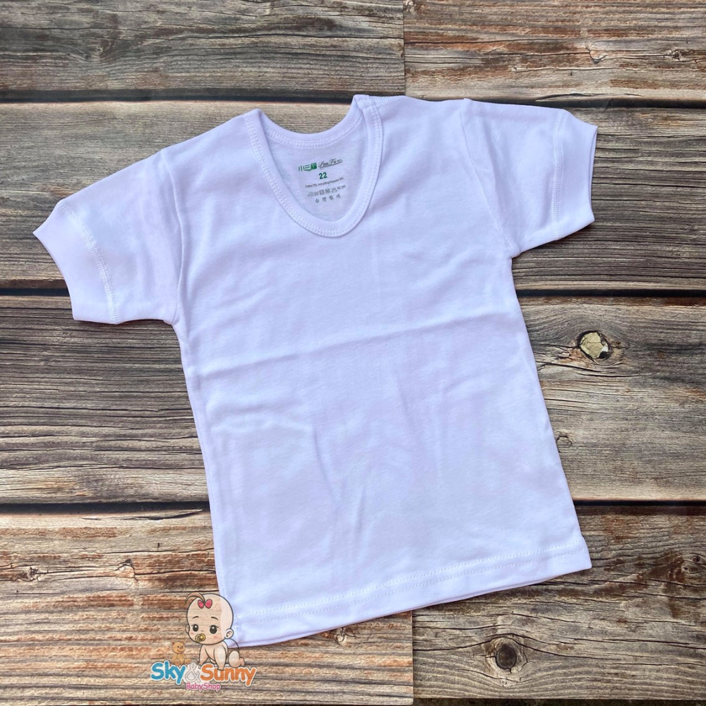 小三福 🌳 羅紋 男童 大人 汗衫 素面白 衛生衣 短袖 居家服 市場熱銷 台灣製 803 羅紋短袖 彈性短袖-細節圖7