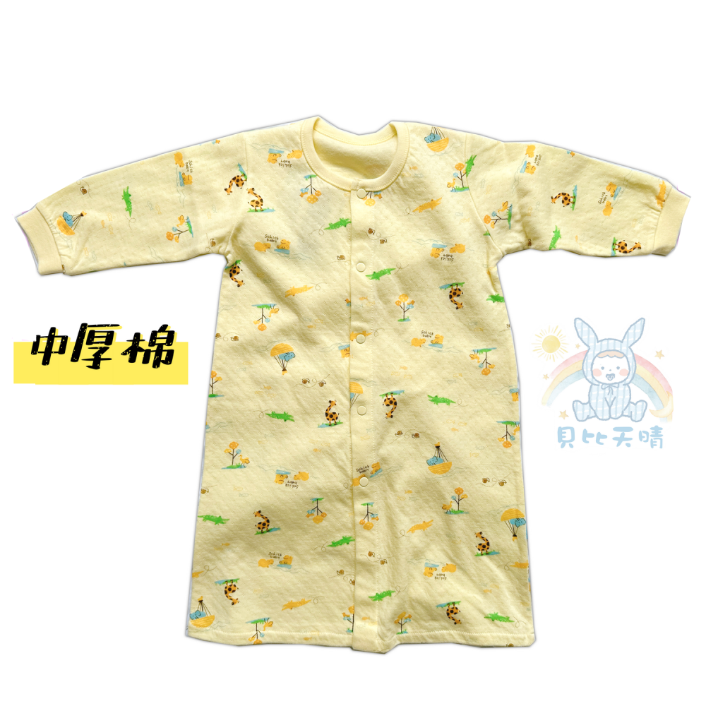 舒適寶貝 💛 厚棉 中厚棉長袍 連身衣 連身衣 新生兒長袍 單長袍 棉長袍 長袍 台灣製 寶寶長袍 03302-細節圖8