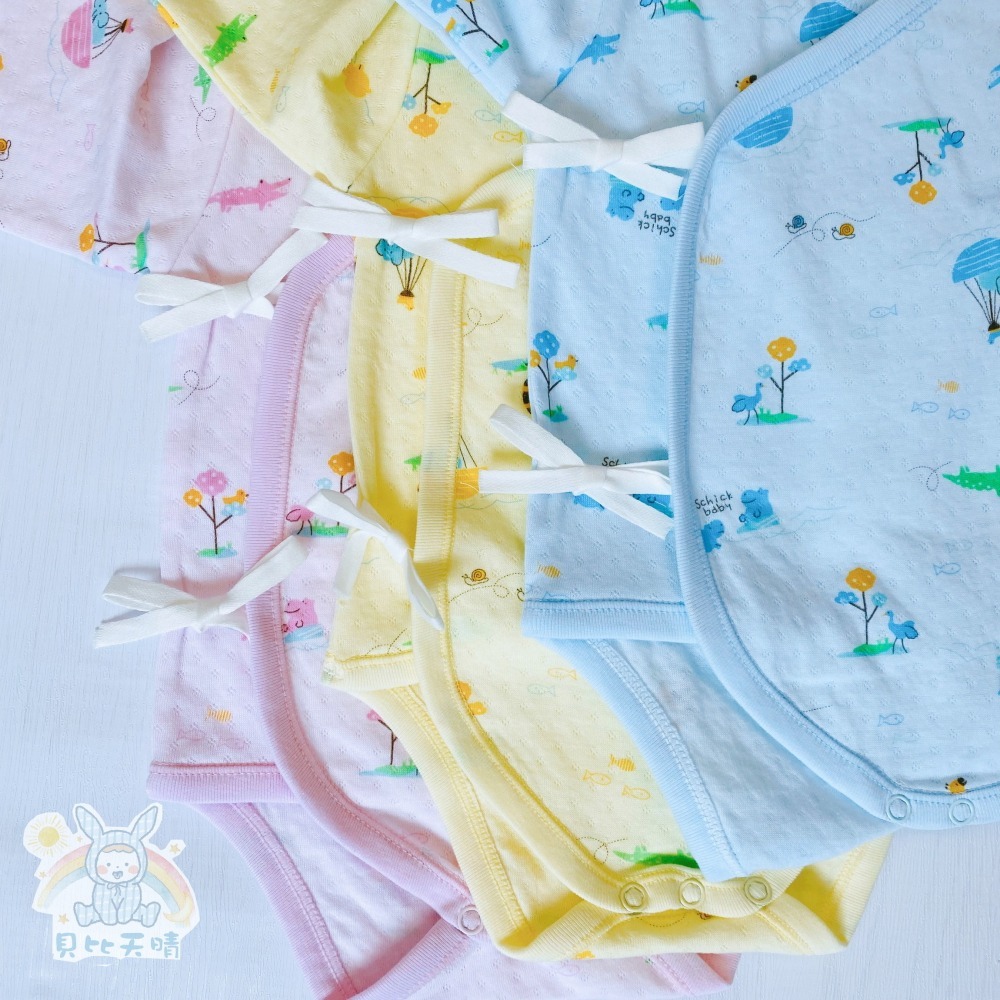 舒適寶貝 💛 中厚棉 綁帶 包屁衣 台灣製 長袖 包袖 包屁衣 純棉 2層棉 保暖舒適 03602-細節圖3