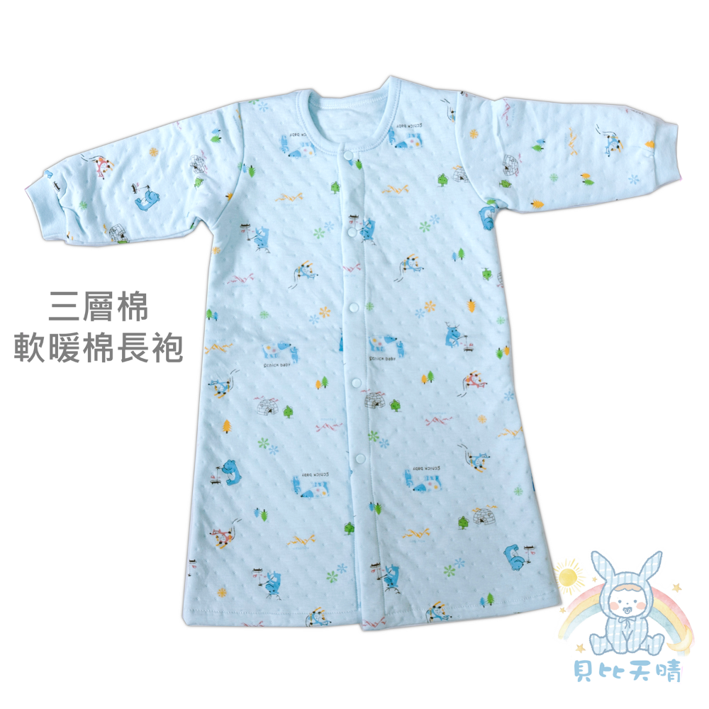 舒適寶貝 💛 軟暖棉 寶寶長袍 連身衣 新生兒長袍 單長袍 暖棉長袍 台灣製 寶寶長袍 寶寶連身衣 12342-規格圖9
