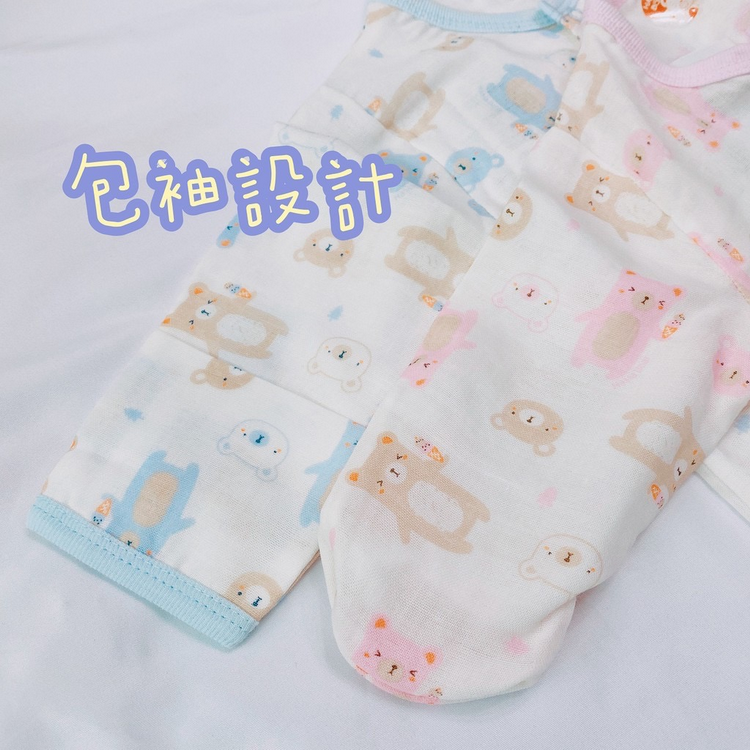 哈哈熊 🐻 紗布 蝴蝶衣 連身衣 寶寶包屁衣 寶寶兔裝 嬰兒包屁衣 包屁衣 寶寶連身衣 寶寶兔裝 112 115-細節圖3
