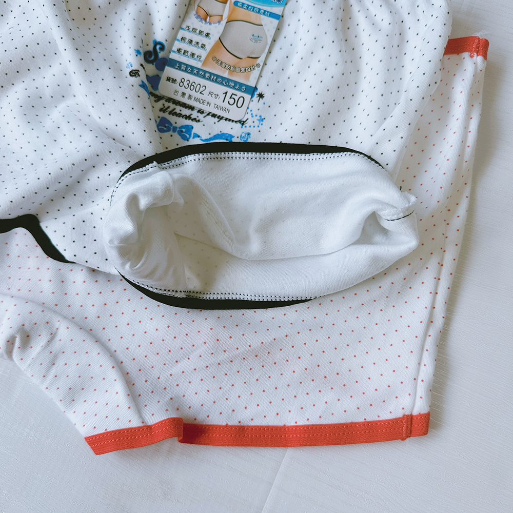 一王美 💈  可愛點點 女童 四角褲 女童內褲 小女內褲 小學內褲 小女四角褲 兒童內褲 台灣製 3602-細節圖6