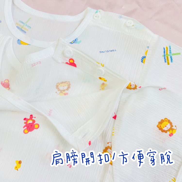 小乙福 💛 麻紗 短袖套裝 薄棉 肩扣款  男童短袖 女童短袖 寶寶短袖 幼童短袖 小孩短袖 兒童短袖 752-細節圖8