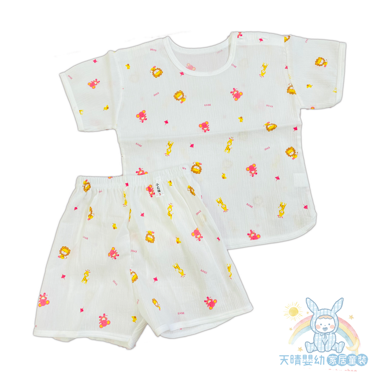 小乙福 💛 麻紗 短袖套裝 薄棉 肩扣款  男童短袖 女童短袖 寶寶短袖 幼童短袖 小孩短袖 兒童短袖 752-規格圖9