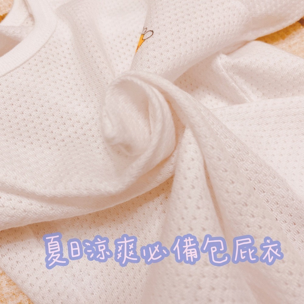 小乙福 💛 傑比兔 短袖 包屁衣 網洞布 寶寶包屁衣 短袖包屁衣 嬰兒包屁衣 夏天包屁衣 透氣包屁衣 602-細節圖2
