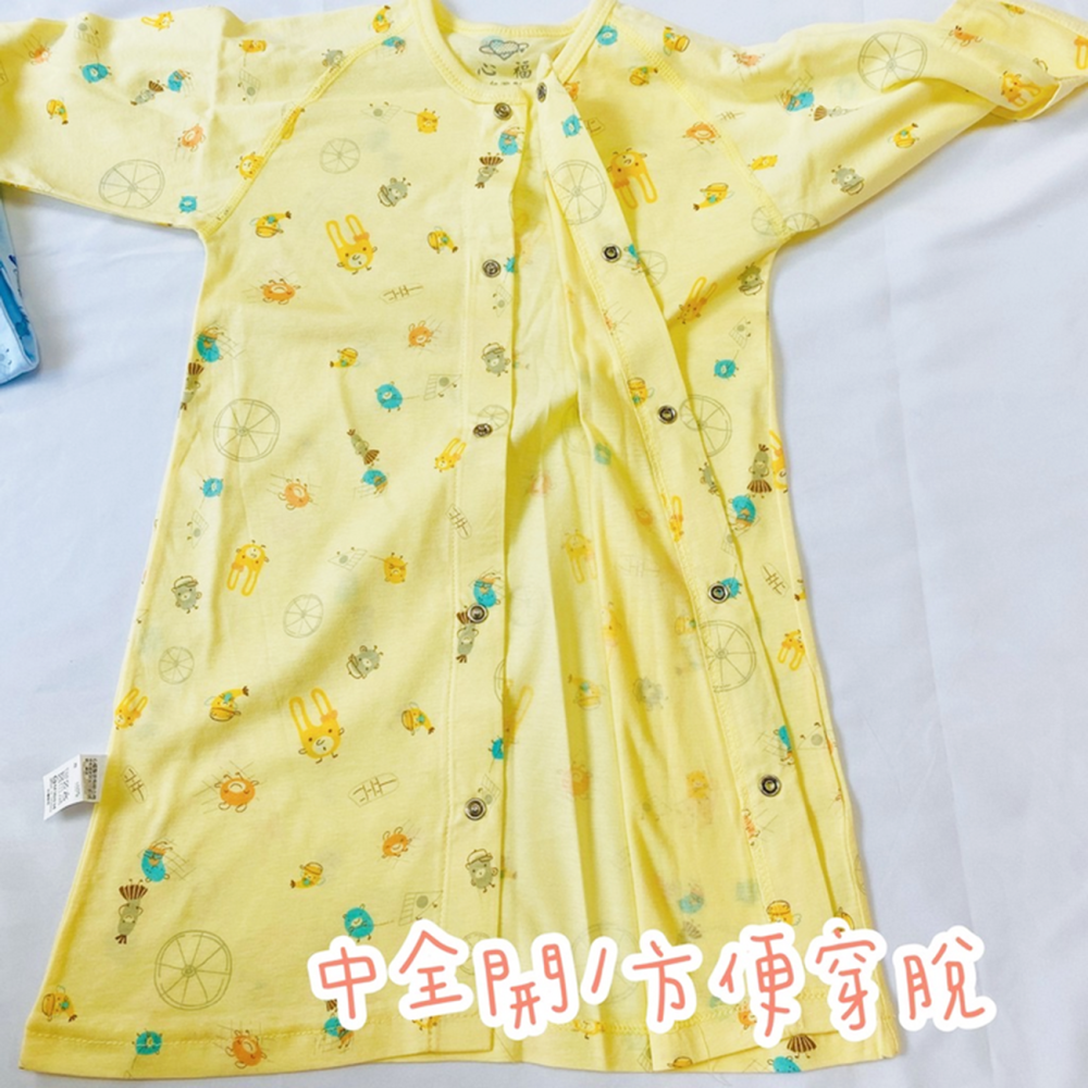 童馨 👶 薄棉 純棉長袍 連身衣 連身衣 新生兒長袍 單長袍 薄棉長袍 薄長袍 台灣製 寶寶長袍 1052-細節圖2