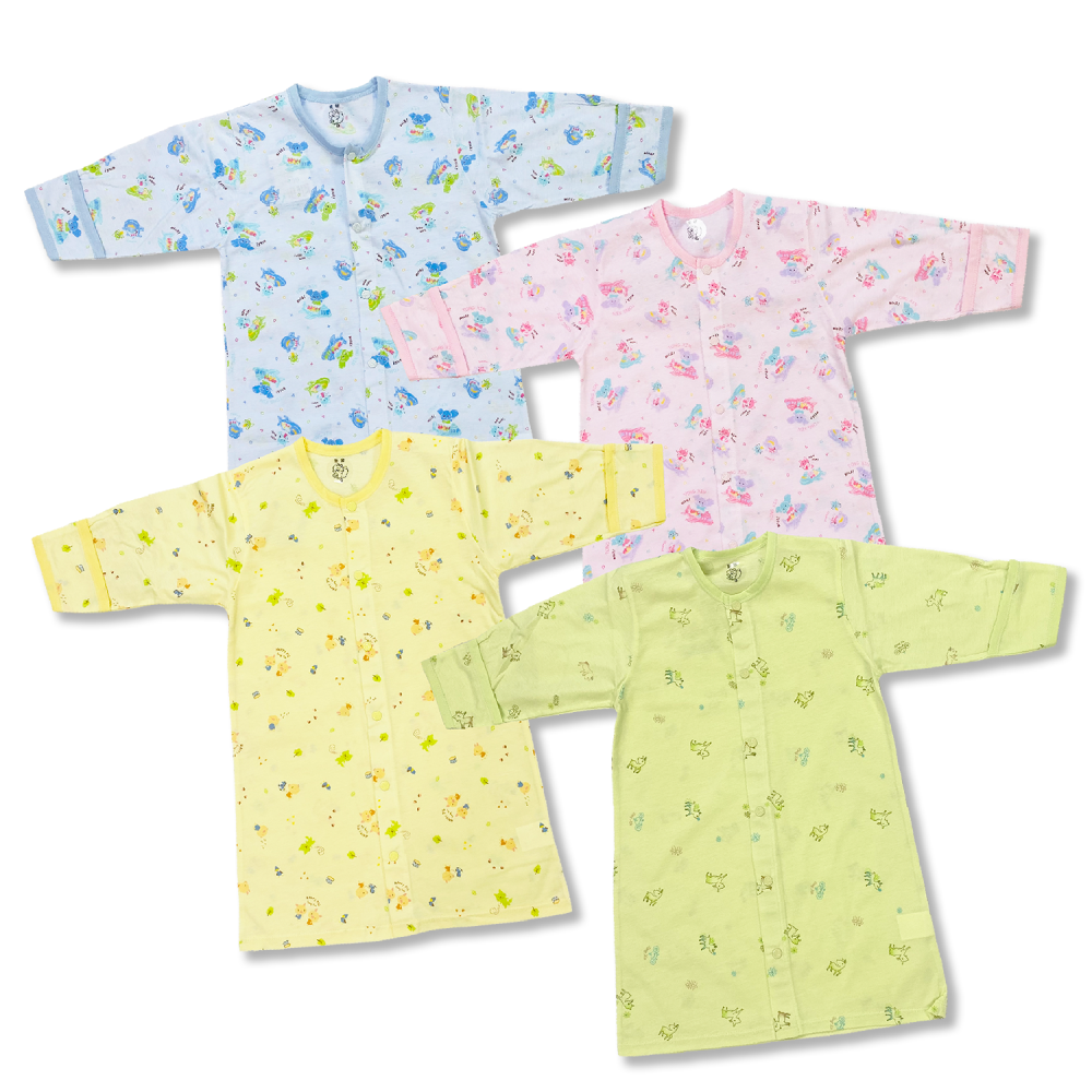 童馨 👶 薄棉 純棉長袍 連身衣 連身衣 新生兒長袍 單長袍 薄棉長袍 薄長袍 台灣製 寶寶長袍 1052-細節圖9