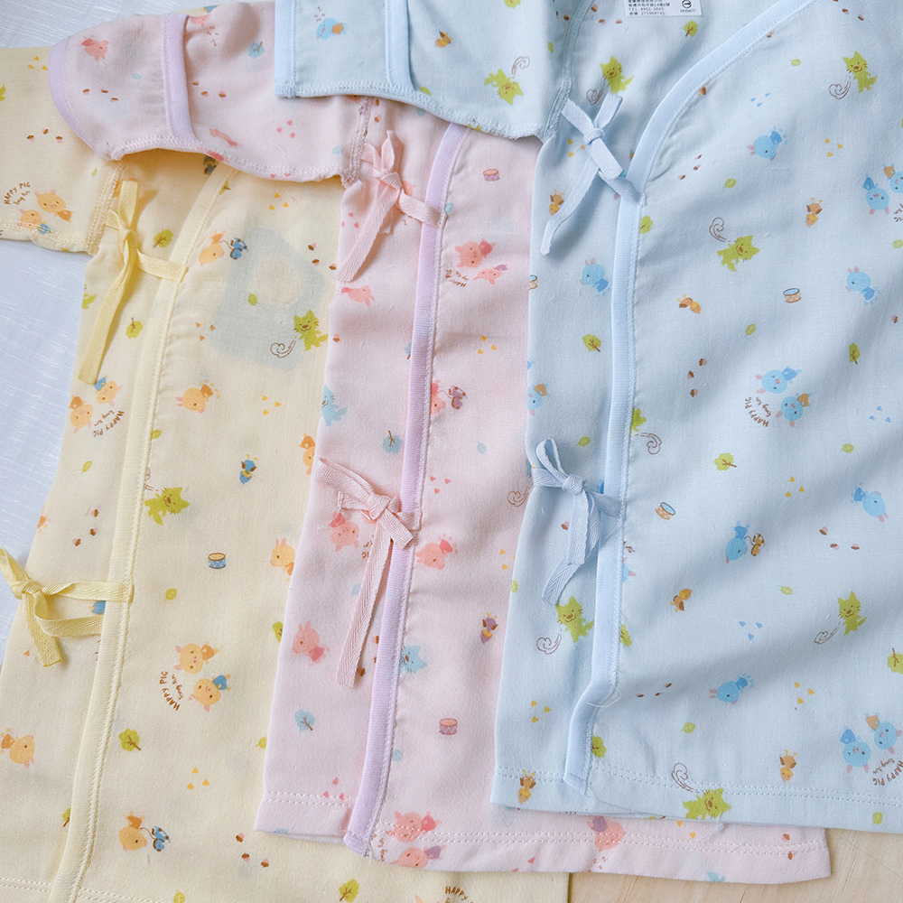 童馨 👶 麻紗款長肚衣 肚衣 綁帶肚衣 和尚衣 寶寶肚衣 嬰兒衣 長版紗布衣 1115-細節圖3