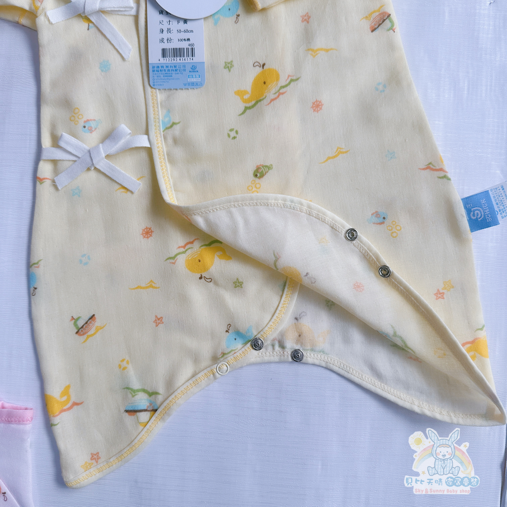 舒適寶貝 💛 Taiwan 紗布蝴蝶衣 連身衣 親膚款 寶寶連身衣 寶寶蝴蝶衣 寶寶包屁衣 蝴蝶衣 41617-細節圖6