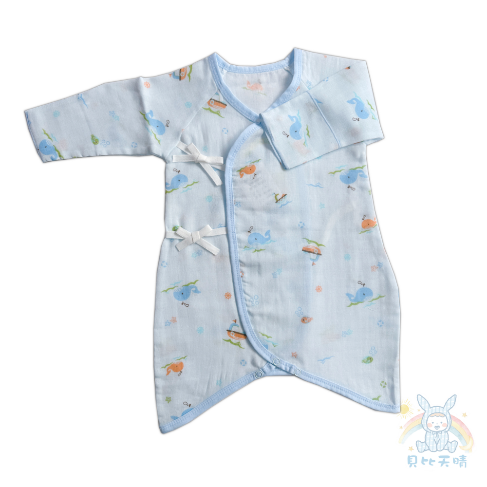 舒適寶貝 💛 Taiwan 紗布蝴蝶衣 連身衣 親膚款 寶寶連身衣 寶寶蝴蝶衣 寶寶包屁衣 蝴蝶衣 41617-細節圖7